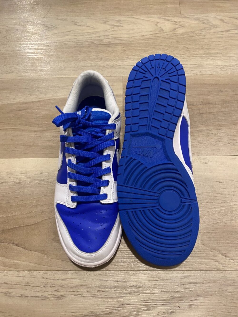 Nike Dunk Low Retro Royal Blue White DD1391-401 Men's Size 9 Excellent Condition - Picture 7 of 14